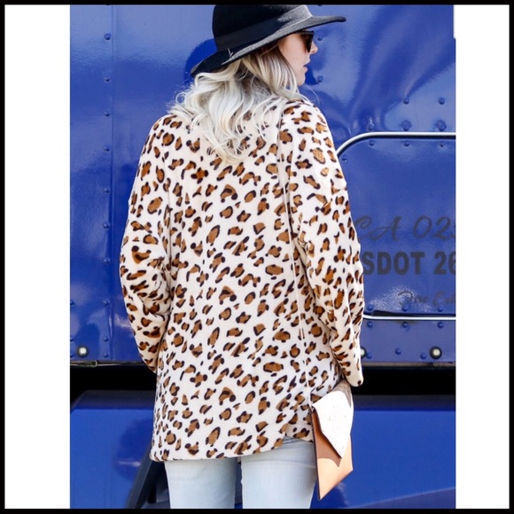 Fuzzy Leopard Cardigan - Picture 2 of 5